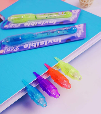 Invisible Ink Pen 24Pcs Spy Pen with UV Light Magic Marker Kid Pens for Secret Message and Birthday