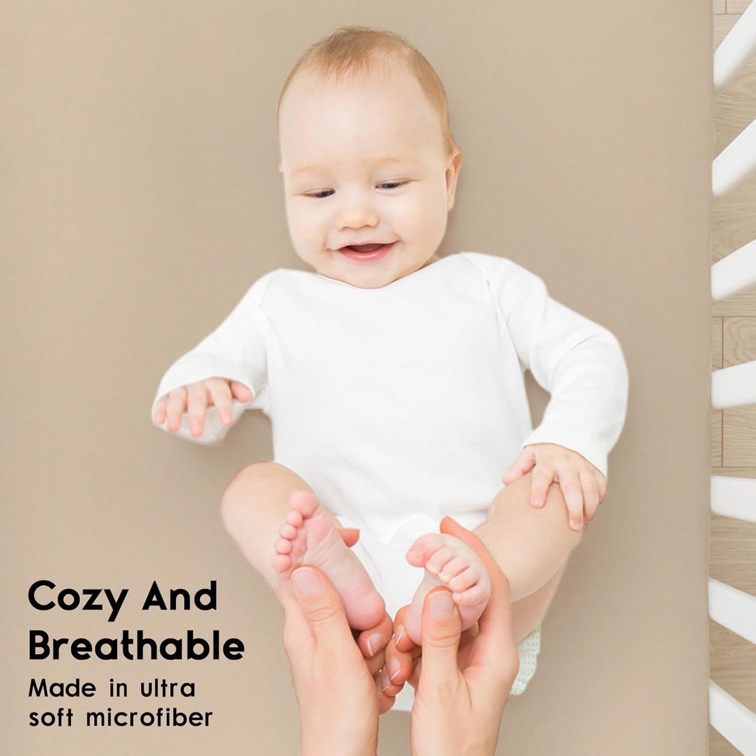 Yoofoss Pack and Play Sheets Fitted, Mini Crib Sheets 2-Pack for Pack N Play Mattress, Stretchy