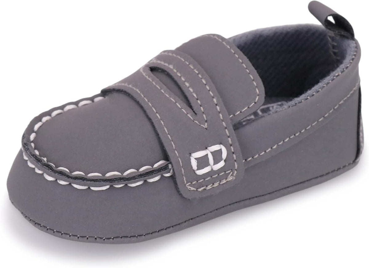 LONSOEN Baby Girls Boys Loafers Prewalker Dress Crib Shoes