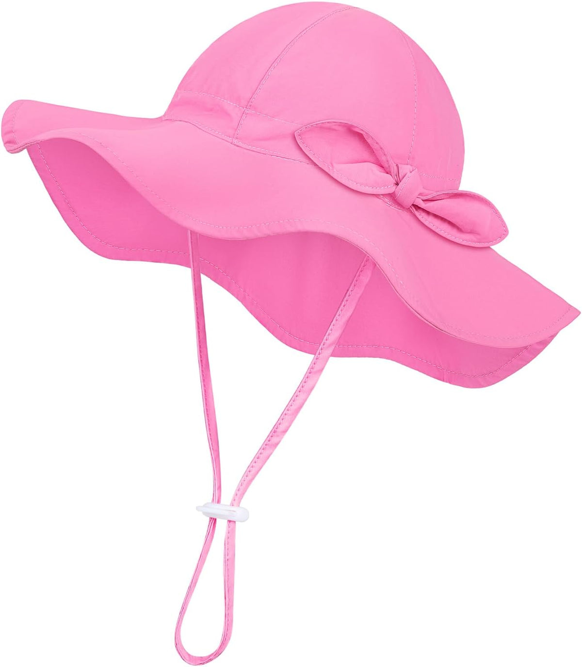 Baby Sun Hat Toddler Girl Beach Hat Adjustable Outdoor Summer Hat UPF 50+ Sun Protection Wide Brim