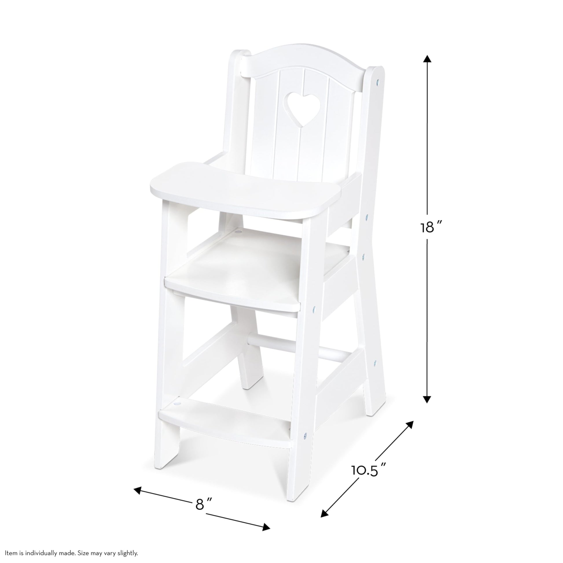Melissa & Doug Play High Chair Pretend Play High Chair Baby Doll Accessories