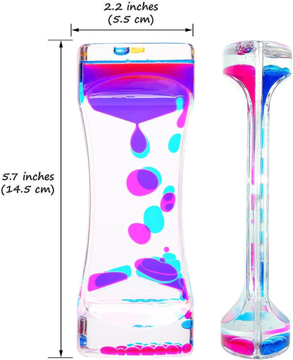 Liquid Motion Bubbler, 4 Pack Stress Management Sensory Toys, Relief Fidget Bubbler,Relaxing Water