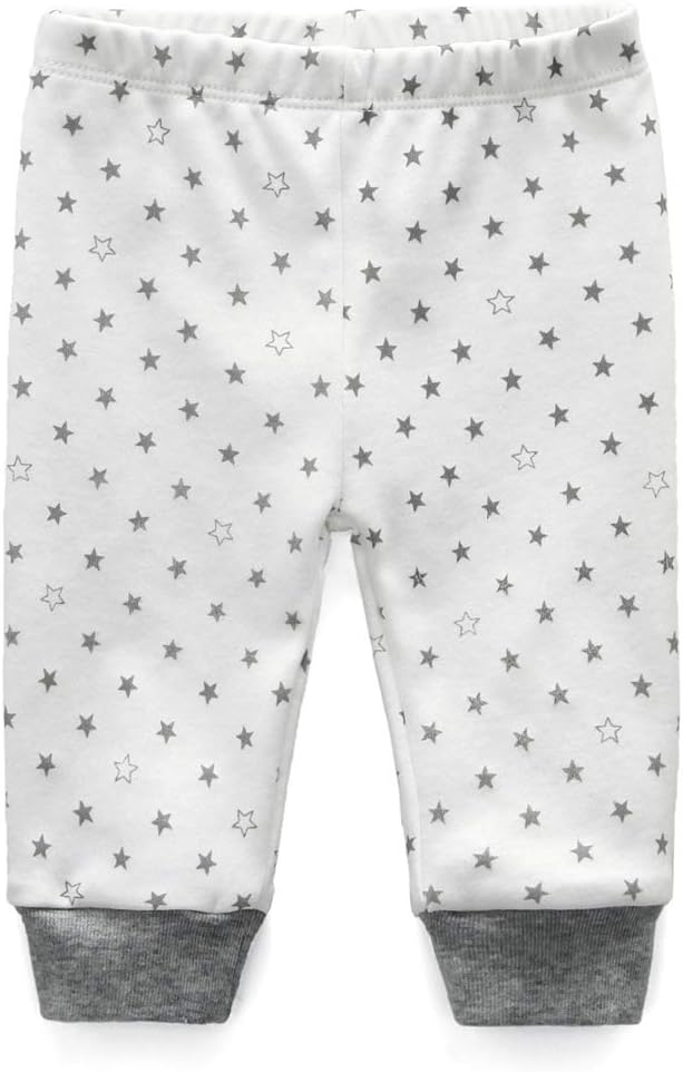 Unisex Newborn Baby Cotton 4-Pack Pants Embroidery Pringting Casual Leggings 0-24 Months for Boys