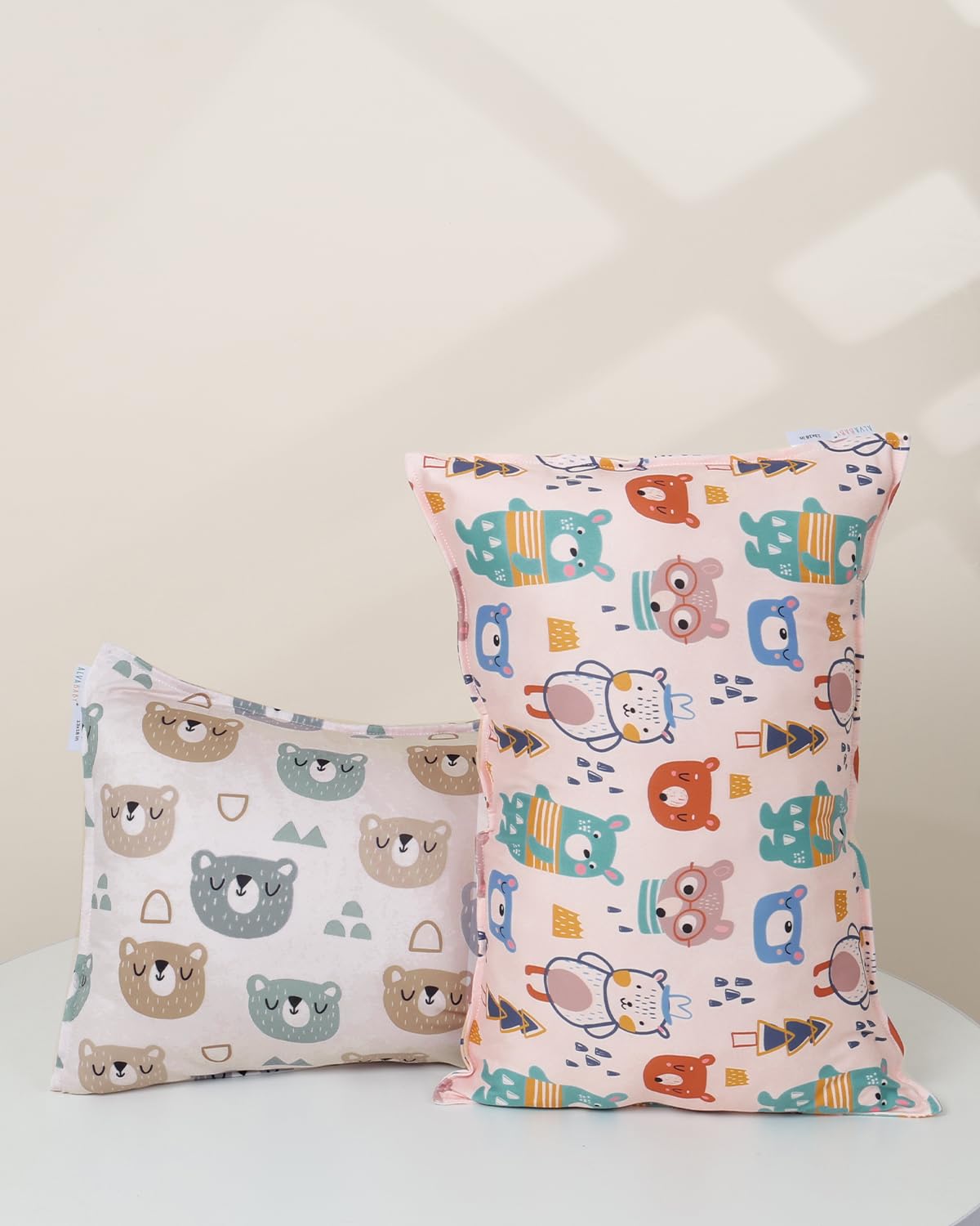 ALVABABY Toddler Pillowcases Stretchy Soft Kids Pillow Cover 2 Pack Fit 13"x 18" or 12"x16"