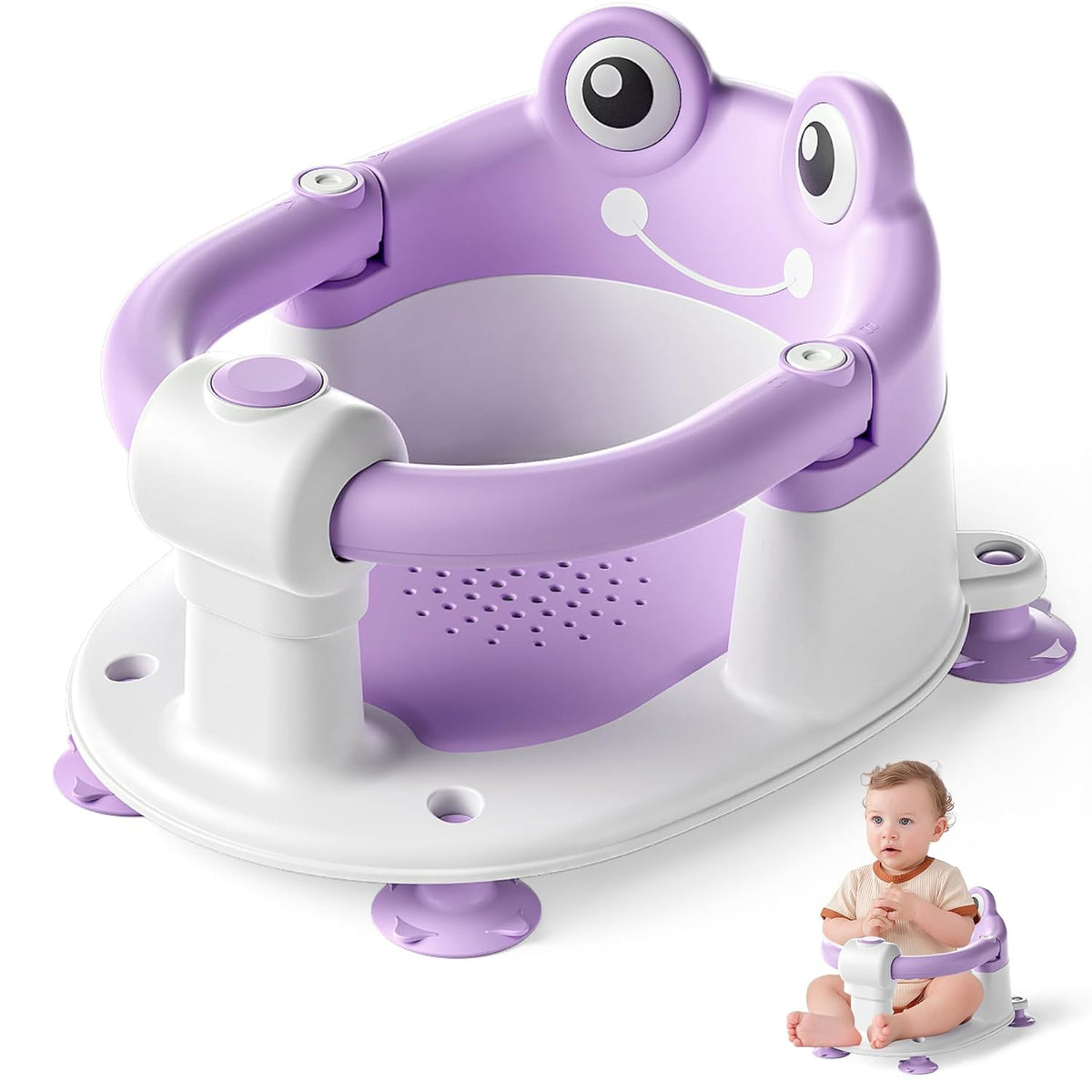 Baby Bath Seat for Babies 6 Months & up Non-Slip Toddler Bath Seats for Sitting Up Infant Bathtub