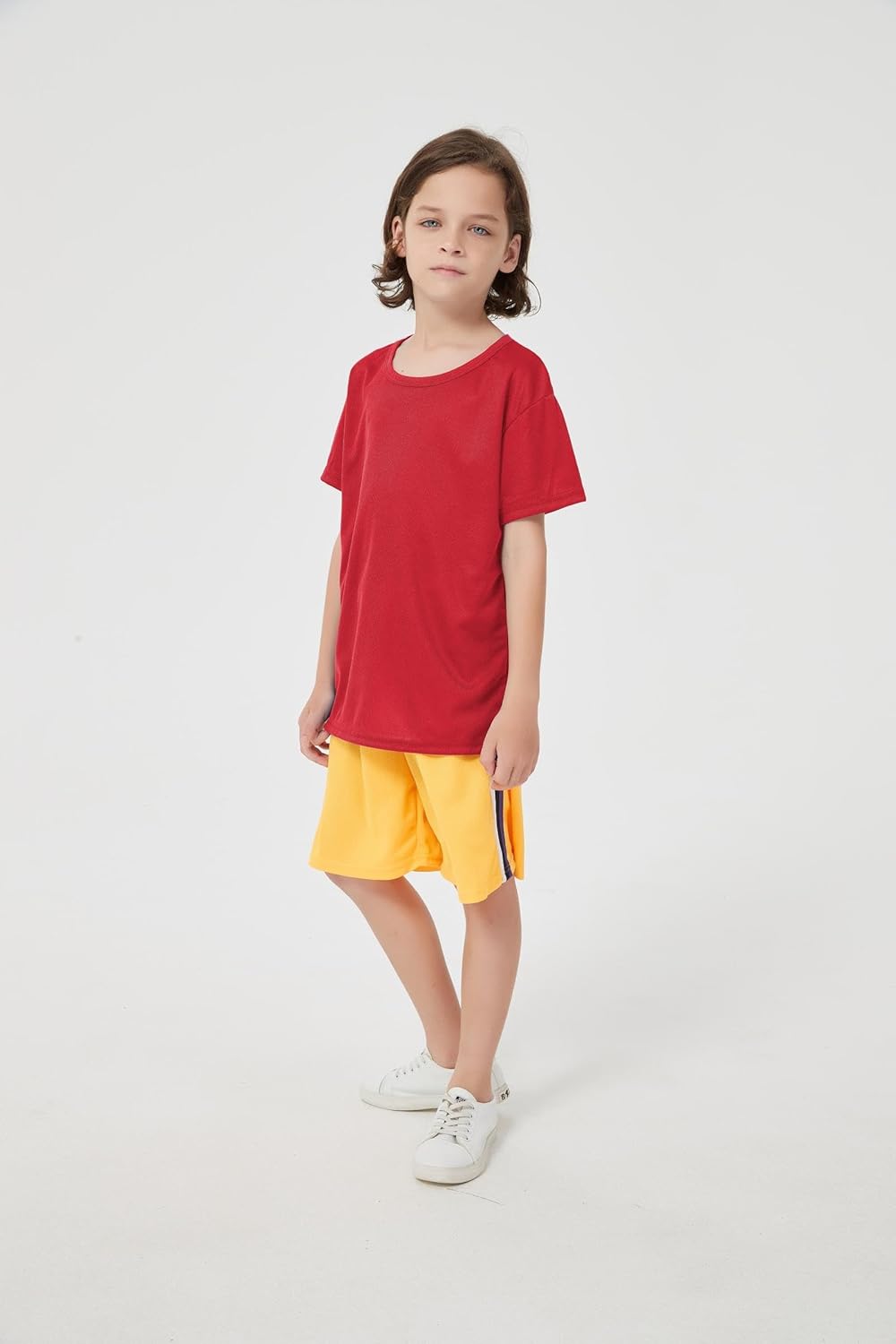 6-Pack Boys Athletic T-Shirts Quick Dry Short-Sleeve Tops Youth Moisture Wicking Running Sports