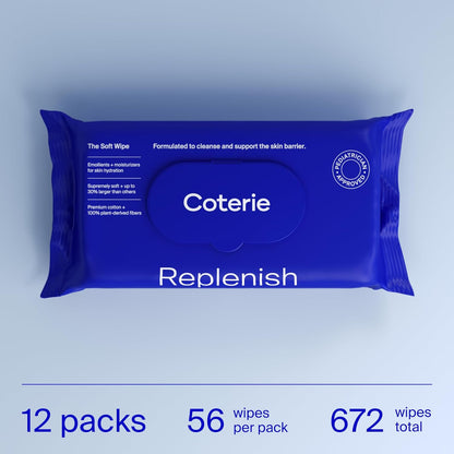 Coterie Baby Soft Wipe for Sensitive Skin, Hydrating Moisturizers and Emollients, Made with Cotton