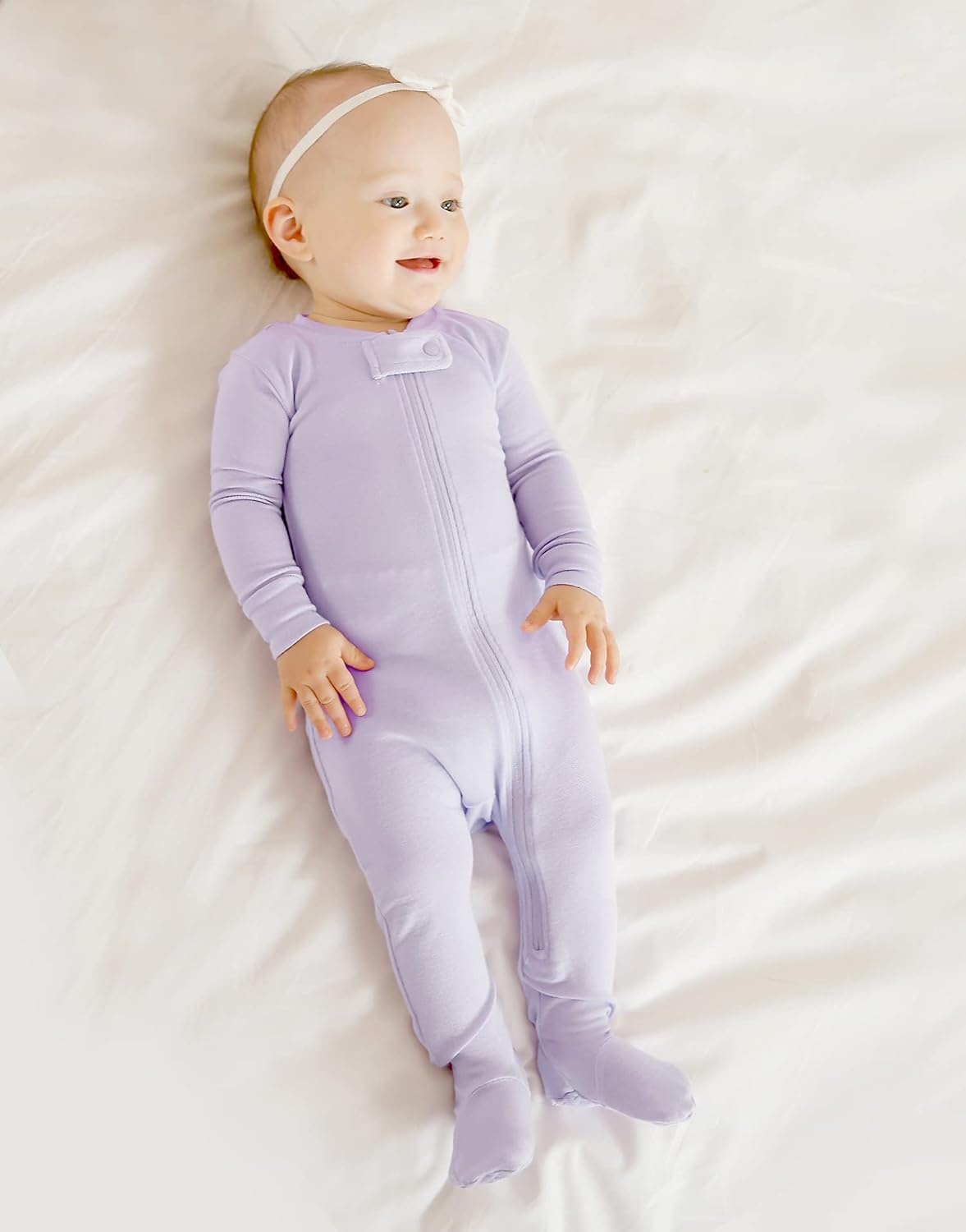 VAENAIT BABY Infant Toddler Boys Girls Footed One-Piece Sleep and Play Premium Modal Pajamas 1-2