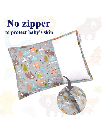 ALVABABY Toddler Pillowcases 2 Pack Organic Cotton Kids Pillow Cover Fit 13"x 18" or 12"x16"