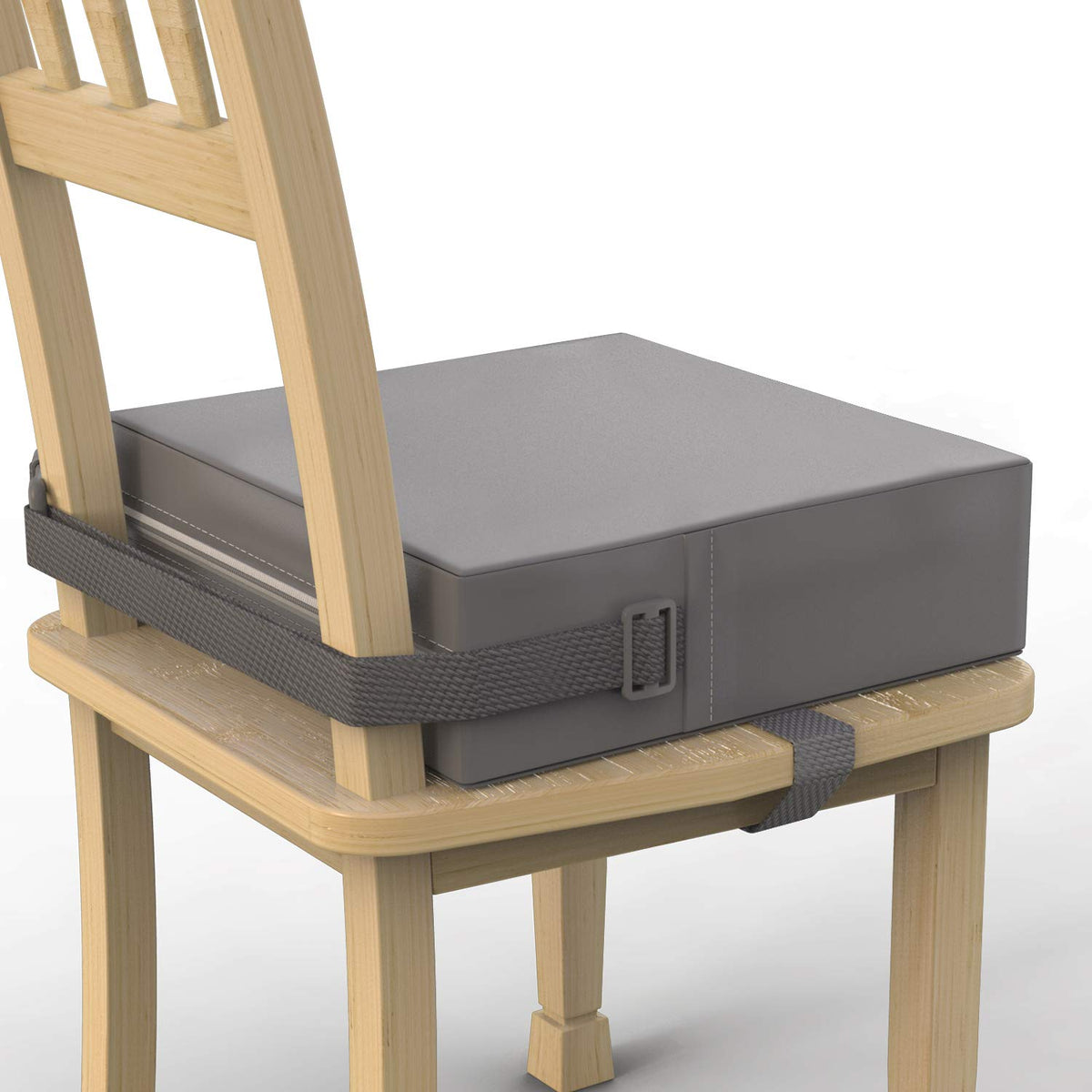 Toddler Booster Seat for Dining Table, PU Washable Double Safe Straps Non-Slip Bottom Booster Seat