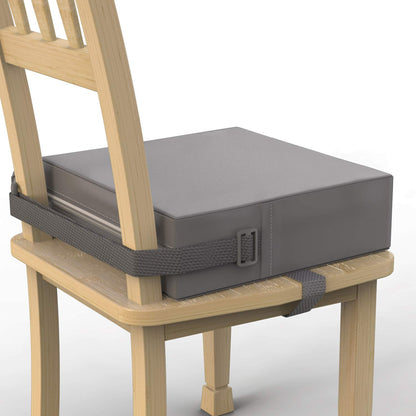 Toddler Booster Seat for Dining Table, PU Washable Double Safe Straps Non-Slip Bottom Booster Seat