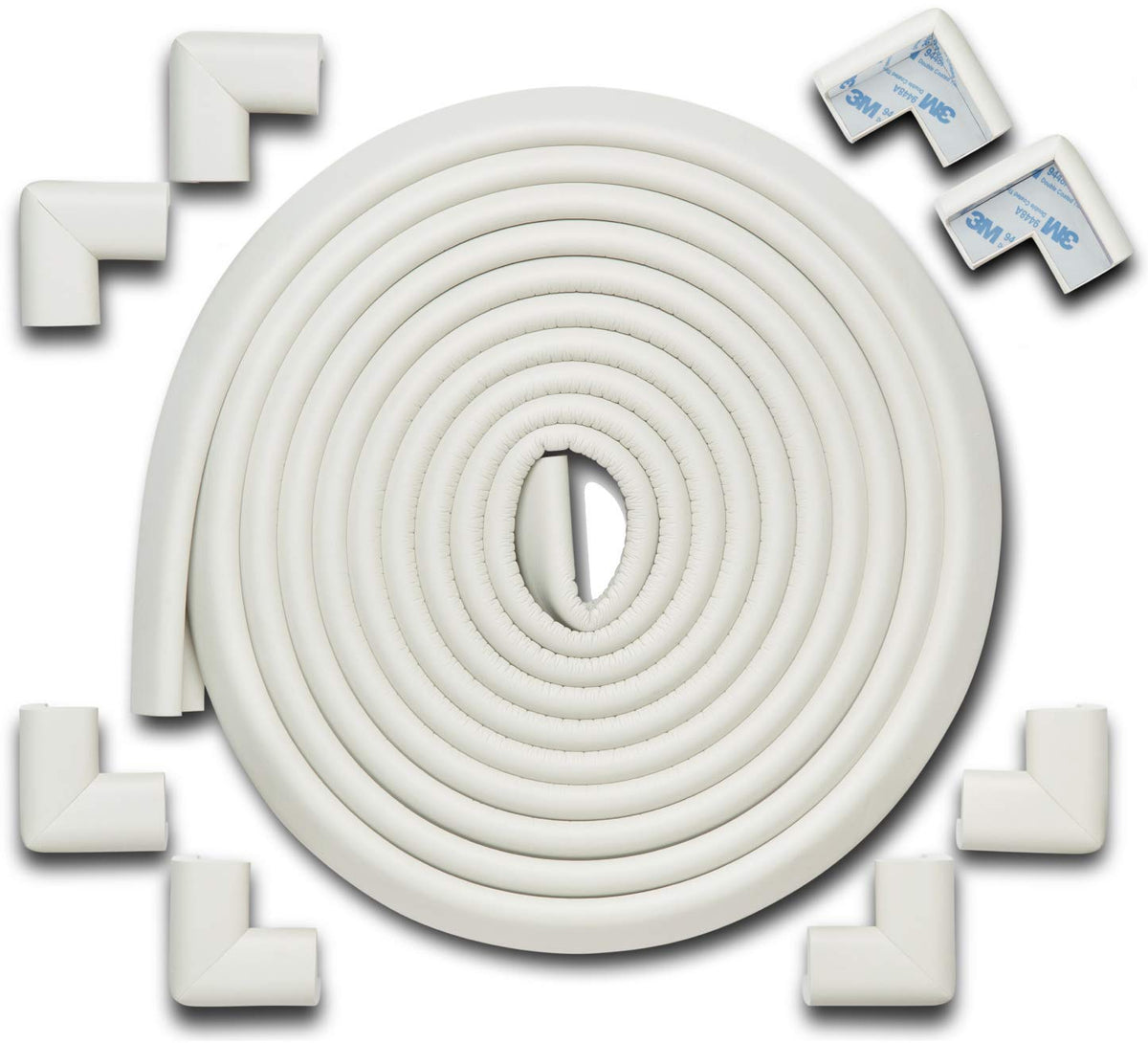 Roving Cove HeftyFit Edge Corner Protector Baby Proofing (Large 18ft Edge 8 Corners), Heavy-Duty