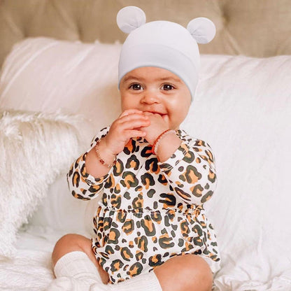 DRESHOW BQUBO 4 Pieces Baby Beanie Newborn Toddler Soft Cute Knit Hat Hospital Hats for Baby Boys