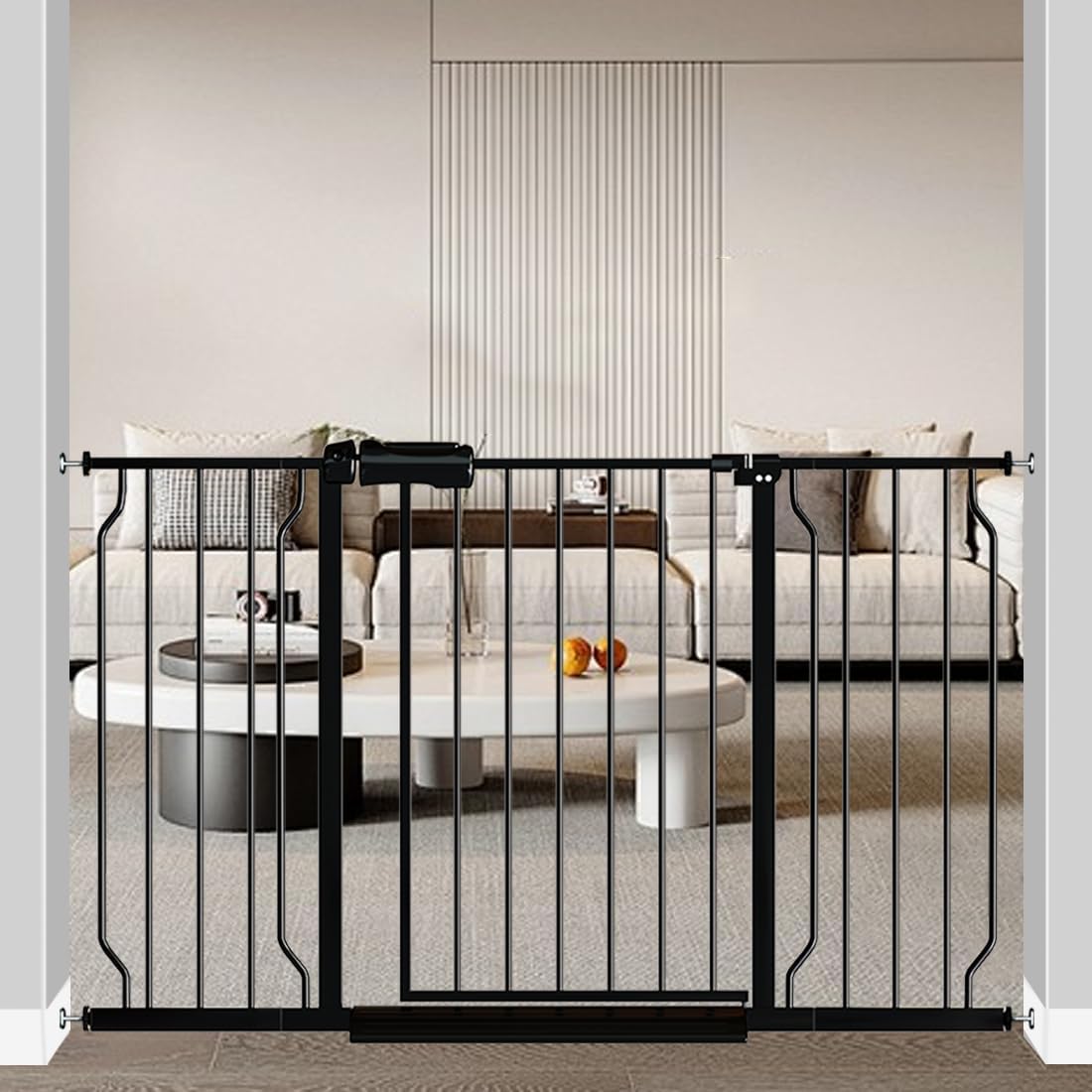 Fairy Baby Extra Wide Baby Gate 48-53 Inch Wide, Walk Through Pressure Mounted No Drill, Long and