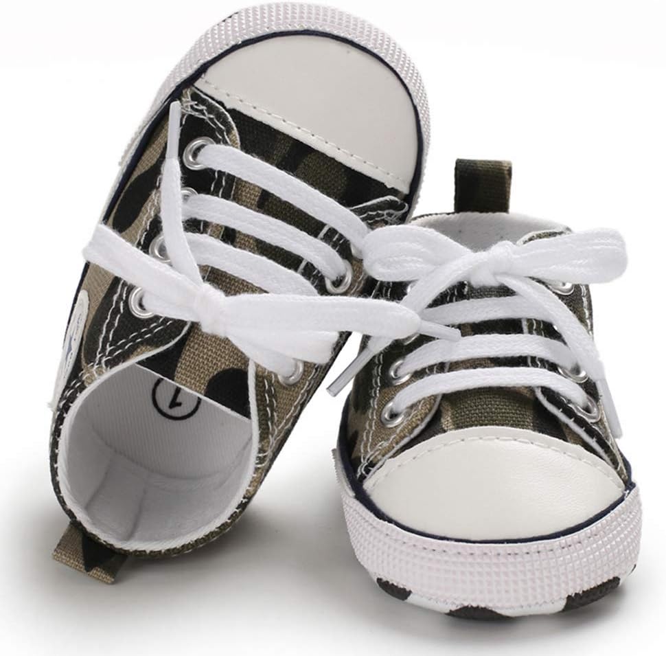 Unisex Baby Girls Boys Canvas High-top Shoes, Newborn Infant Anti-Slip Soft Sole Frist Walking