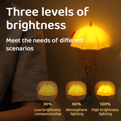 Umbrella Night Light for Kids,Light-Up Magnetic Fridge Lamp, Rechargeable Silicone Lamp for Baby