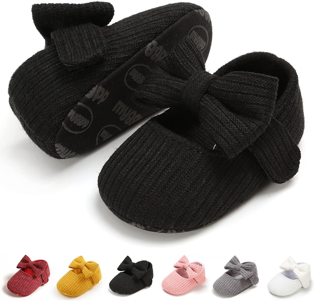 Baby Shoes Mary Jane Flats Non Slip Soft Sole Infant Toddler Sneakers First Walkers Party Christmas