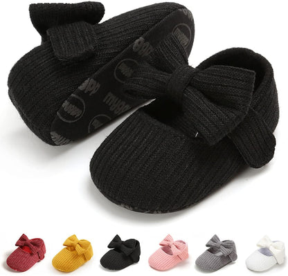 Baby Shoes Mary Jane Flats Non Slip Soft Sole Infant Toddler Sneakers First Walkers Party Christmas