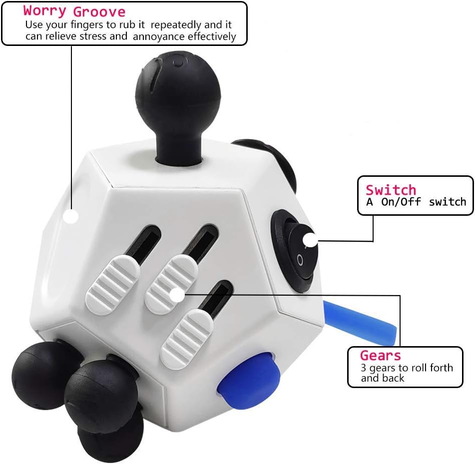 12 Sided Fidget Toys,Fidget Dodecagon Toys Anti-Anxiety,Relieves Stress and Autism for Kids ,Teens
