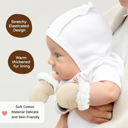 Cute Baby Mittens Newborn, No Scratch Baby Boy Mittens, Baby Girl Hat Gloves for Toddlers, Infant