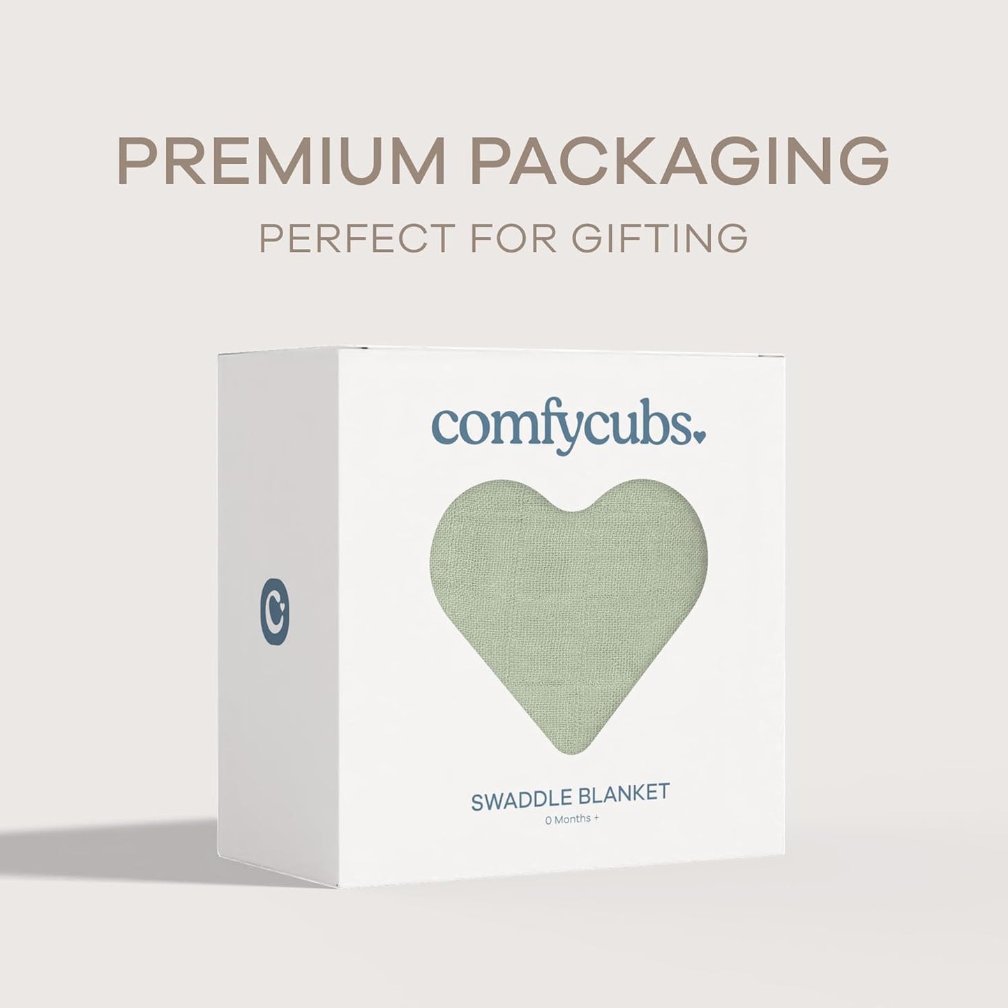 Comfy Cubs Muslin Swaddle Blankets Pack of 1 - 47 x 47 Inch Soft Cotton Baby Blanket Set, Large