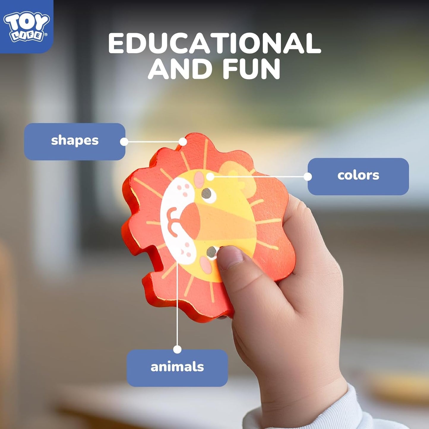 TOY Life Wooden Puzzles for Toddlers 2-4, Montessori Toys for 1 2 3 Year Old Toddler Boys Girls