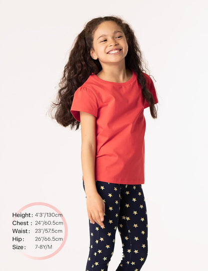 LAPASA Kids T-Shirts Short Sleeve (4 Pack) 100% Cotton Plain Top Tees Boy & Girl Unisex Toddler
