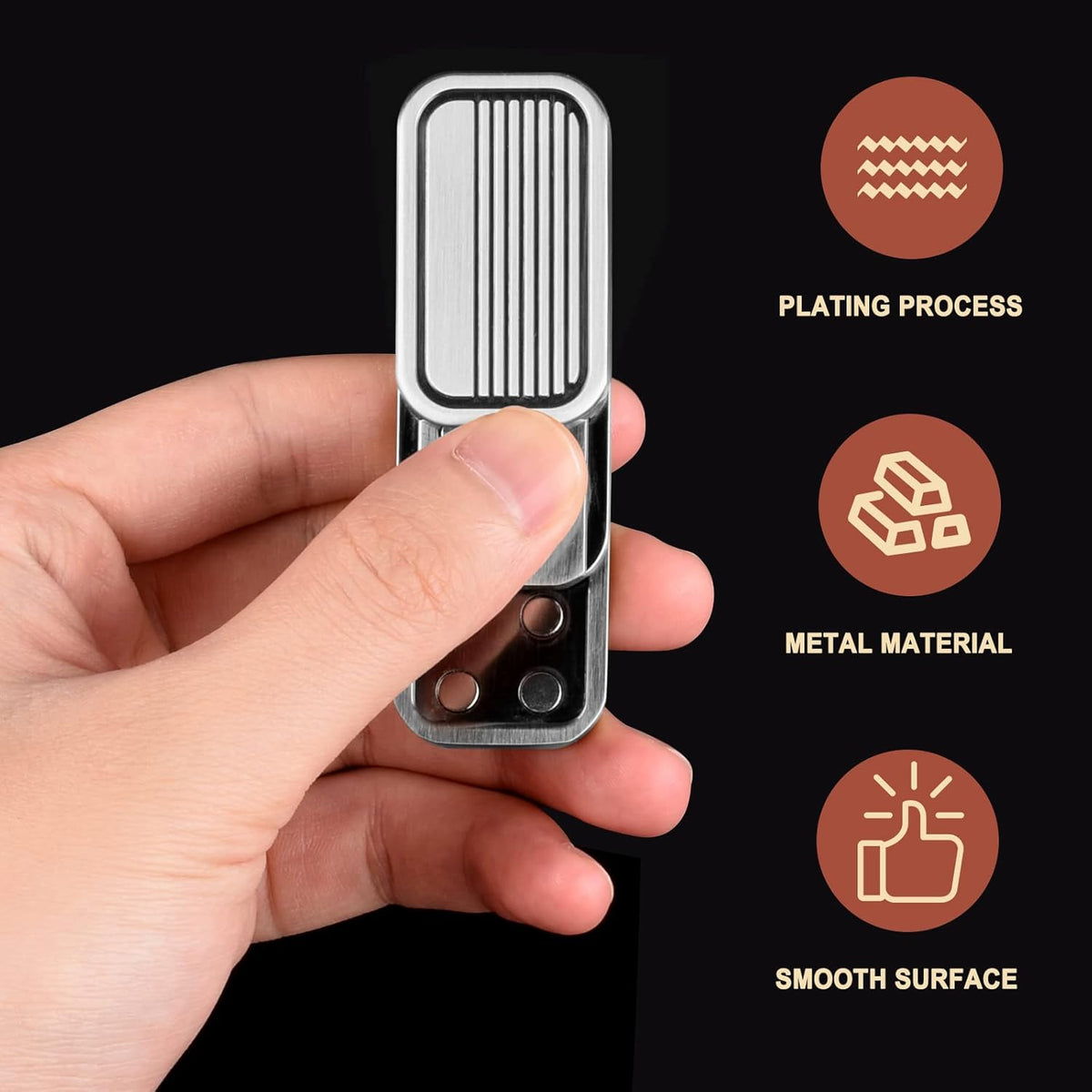 EDC Metal Fidget Slider Toys- Stress Relief EDC Fidget Slider Casual Metal Adult's Hand Toys Office