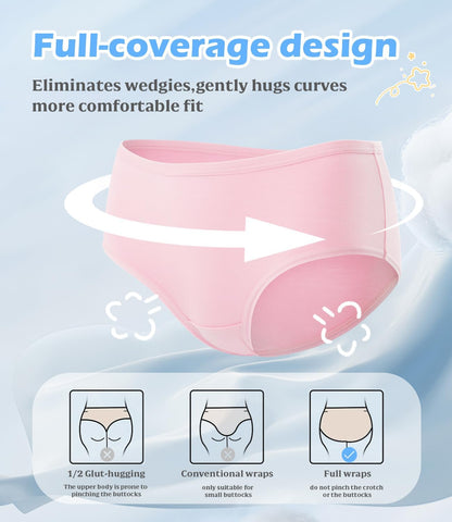 BAMBOO COOL Girls Underwear Kids Soft Skin-friendly Panties Breathable Lightweight Briefs For Teens