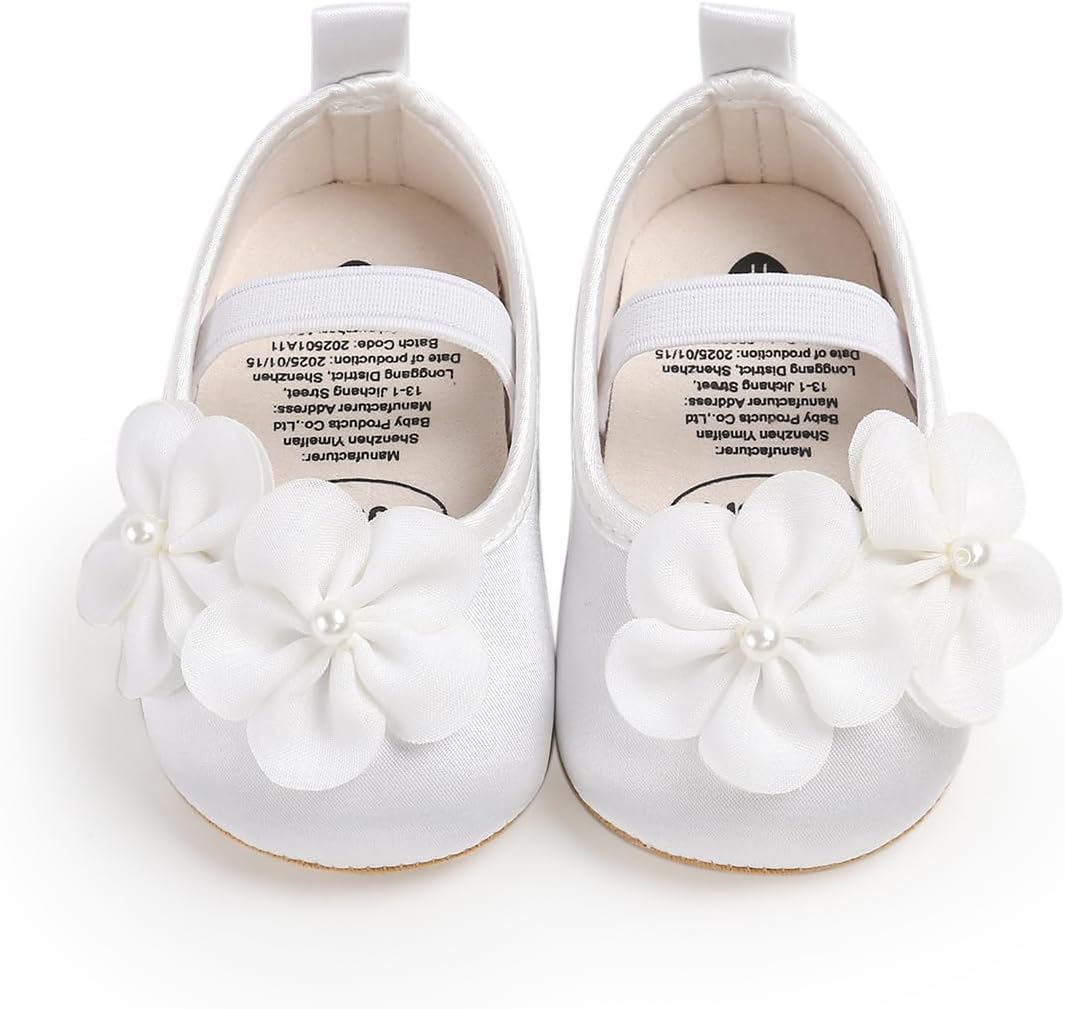 Baby Shoes Mary Jane Flats Non Slip Soft Sole Infant Toddler Sneakers First Walkers Party Christmas