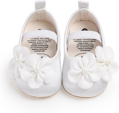 Baby Shoes Mary Jane Flats Non Slip Soft Sole Infant Toddler Sneakers First Walkers Party Christmas