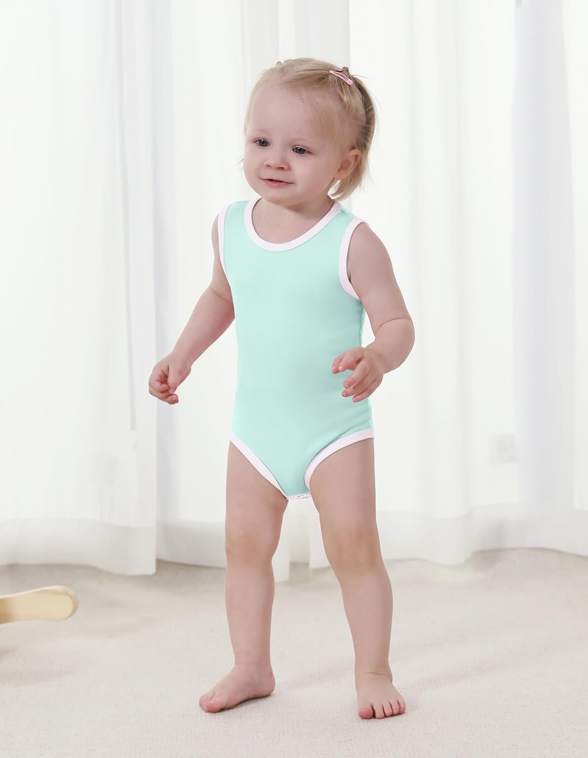 Baby Boy Girl Pajamas Toddler Infant Unisex Sleeveless Sleep Bodysuit Sleepwear Newborn Snap Snug