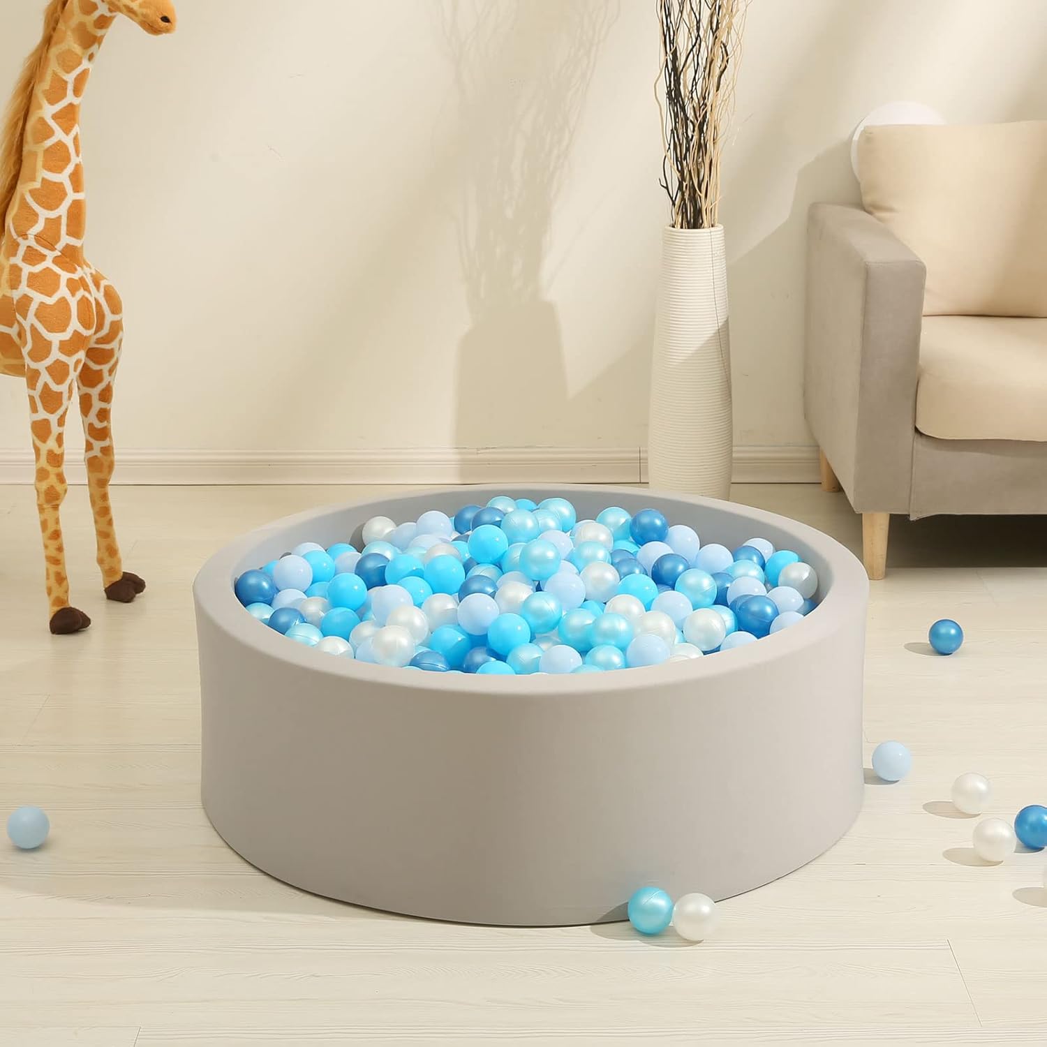 GOGOSO Ball Pits Balls for Toddlers Pack of 50 100 200 Plastics Shape Ball Non-Phthalate Non-BPA