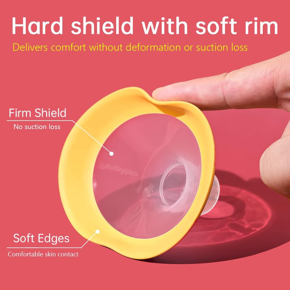 PumpMom-us 21mm Breast Shields Compatible with Medela Breast Pump Parts, Replace Flange Accessories