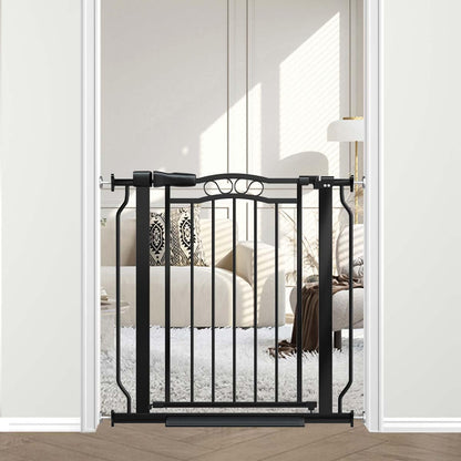 Fairy Baby Baby Gates for Stairs 29.5"-33.5" Wide, Safety Child Gate for Toddler Kids, Pet Dog