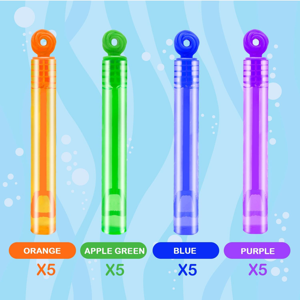 Bubbles Party Favors Supplies for Kids, 20 Pack Mini Pocket Bubble Wand Toys for Toddlers, Small