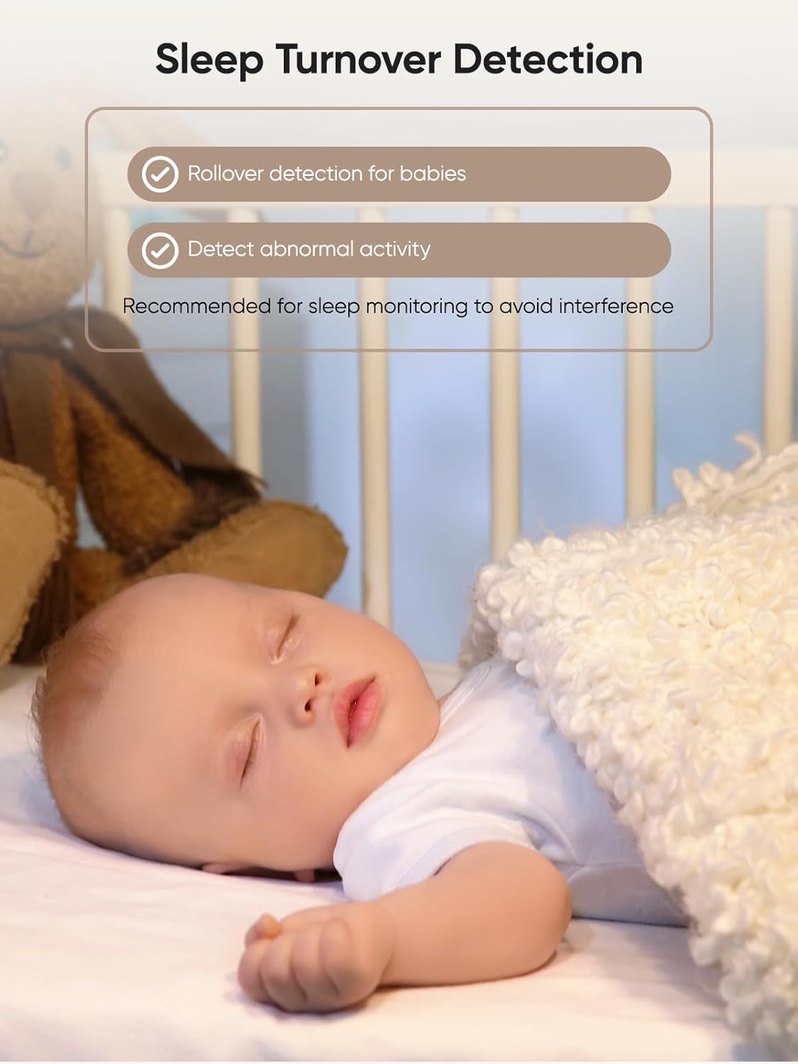bonoch Add-on Baby Camera Unit for BBM14/BBM16, 1440p HD Video Baby Monitor Camera No WiFi
