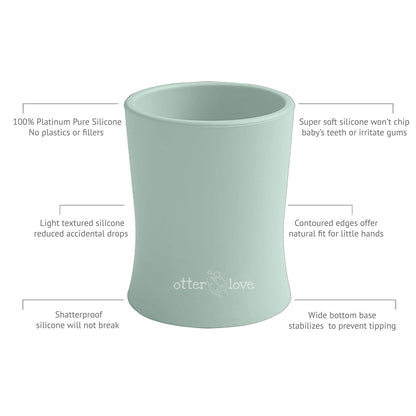 otterlove Silicone Baby & Toddler Training Cup - Pediatric OT Approved - 100% Platinum Pure LFGB