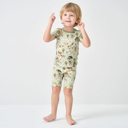 pureborn Baby Viscose From Bamboo Pajamas Set Pjs - Kids Toddler Girl Snug Fit Viscose Sleepwear