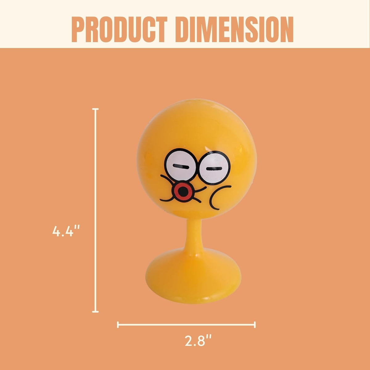 Desktop Punching Bag - 4.41 x 2.76 Inches, Light-Up Stress Relief Toy with Suction Cup Base