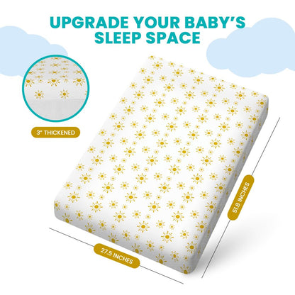 Breathable Crib Mattress, Washable High Rebound Foam for Baby Cribs, Fits Standard Toddler Beds