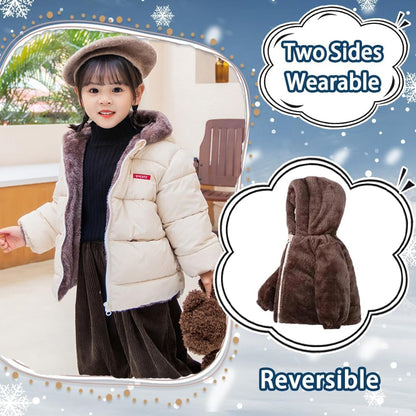 Fairy Baby Infant Baby Winter Coat Cute Teddy Bear Hooded Jacket Warm Fleece Outerwear Windproof