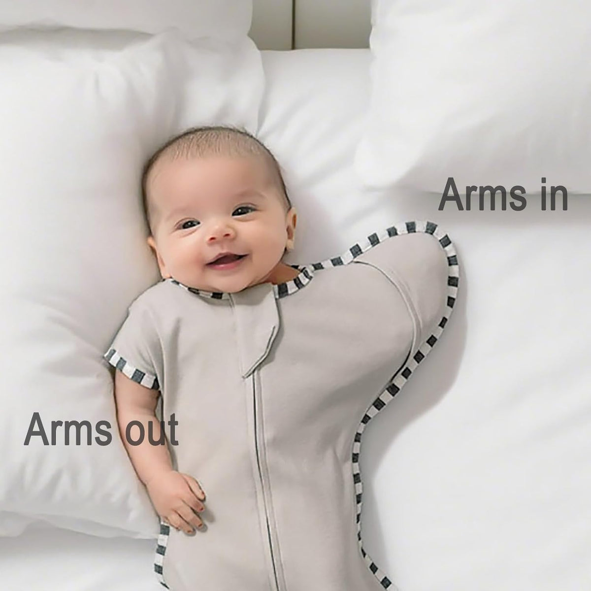 Baby Transition Swaddle 2-Pack, Newborn Sleep Sack, Arms Up Design (Arms In/Out), Infant Swaddle