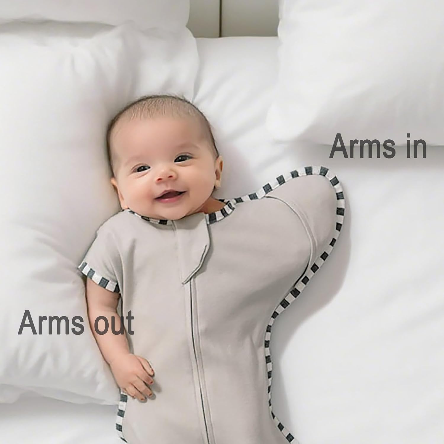 Baby Transition Swaddle 2-Pack, Newborn Sleep Sack, Arms Up Design (Arms In/Out), Infant Swaddle
