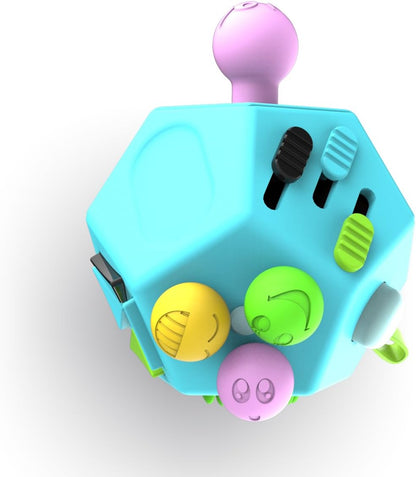 Fidget Dodecagon –12-Side Fidget Toys Cube Relieves Stress and Anxiety Anti Depression Cube for