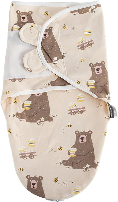 HOUSBAY Baby Swaddle Blanket Boy Girl Super Soft Material Newborn Adjustable Swaddles 2-Way Zipper