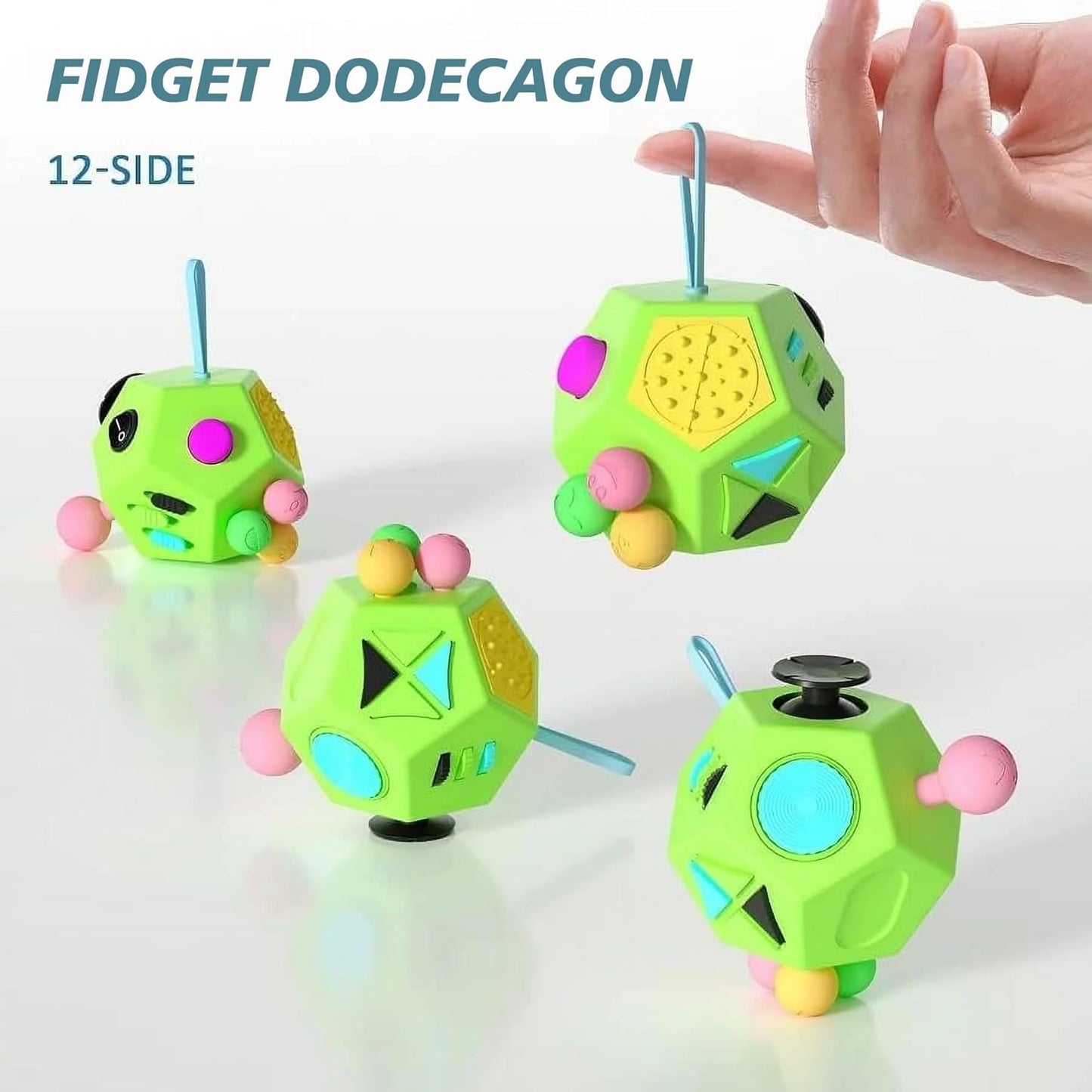 Fidget Dodecagon –12-Side Fidget Toys Cube Relieves Stress and Anxiety Anti depression cube for