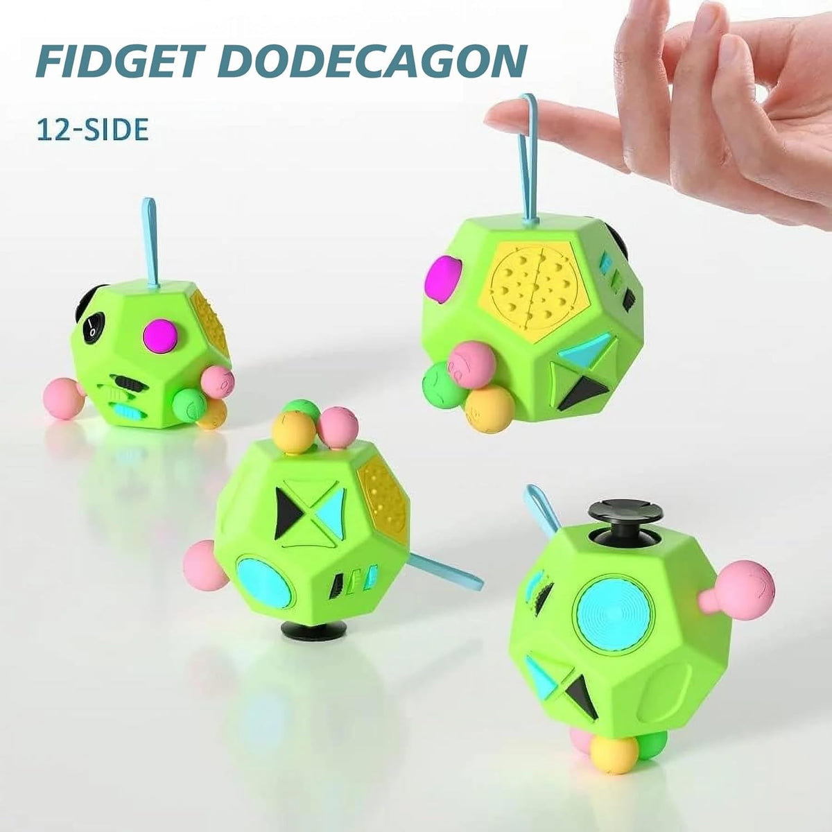 Fidget Dodecagon –12-Side Fidget Toys Cube Relieves Stress and Anxiety Anti depression cube for