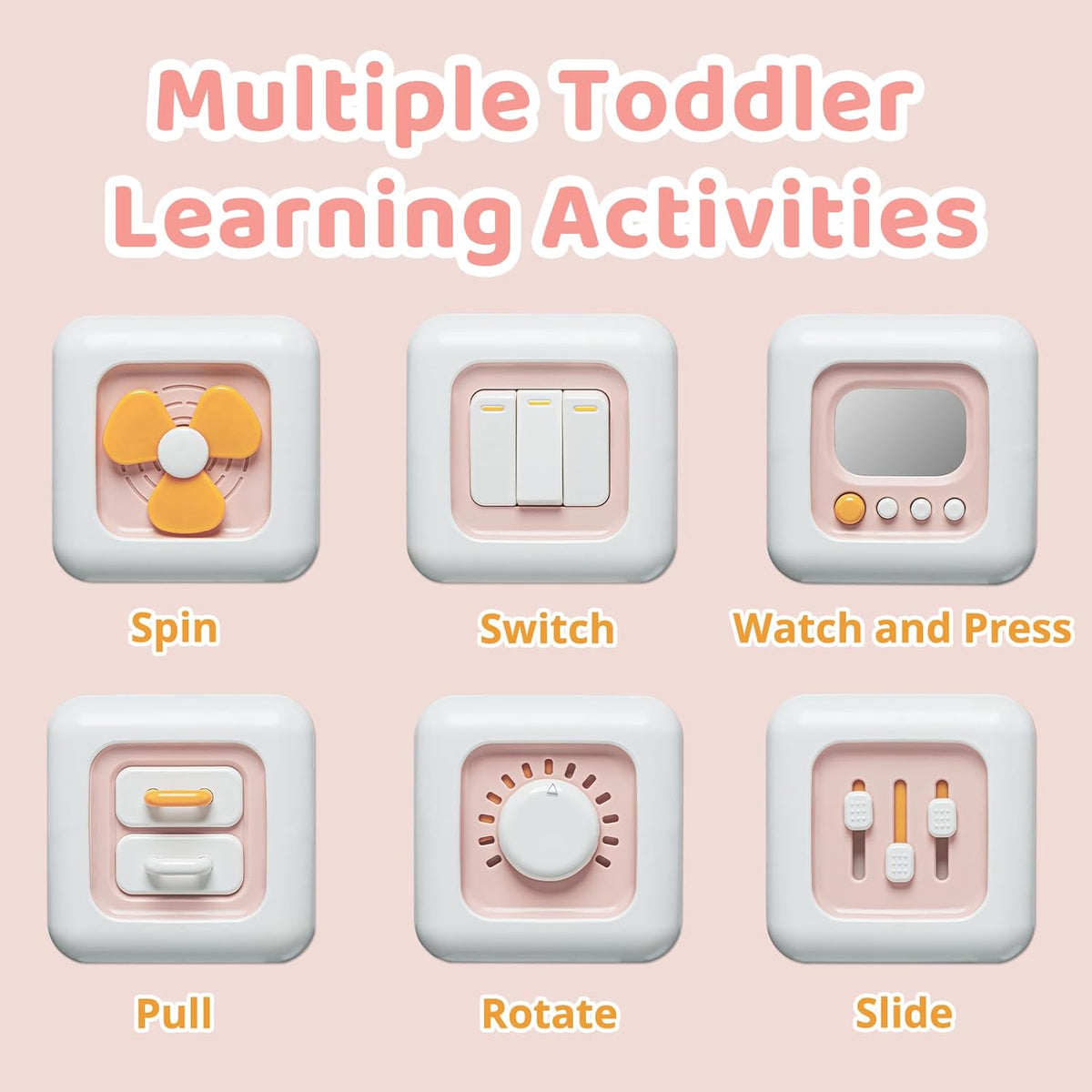 Busy Cube Toys for 1 Year Old Girl Gifts, Montessori for Baby Girl, Travel Sensory Toys for