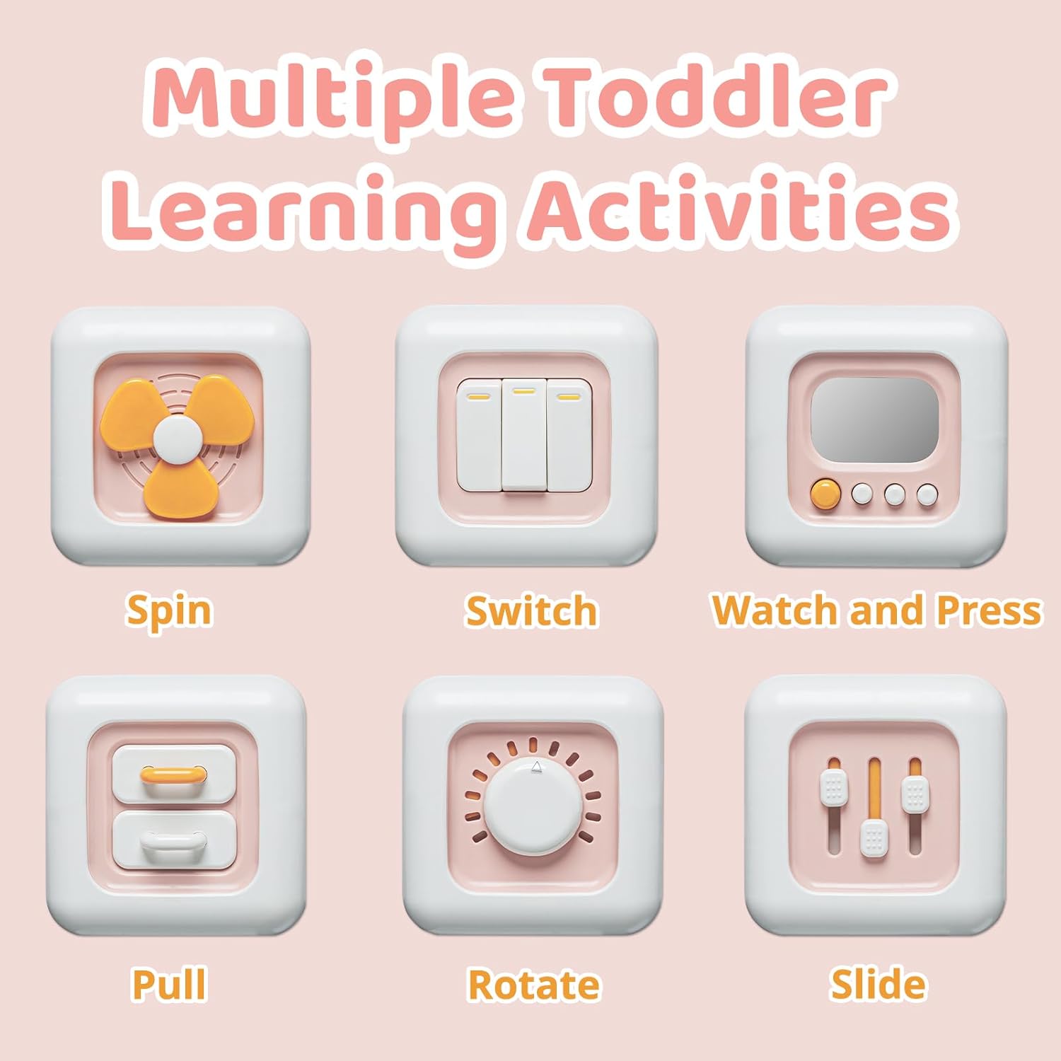 Busy Cube Toys for 1 Year Old Girl Gifts, Montessori for Baby Girl, Travel Sensory Toys for